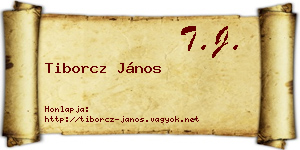 Tiborcz János névjegykártya
